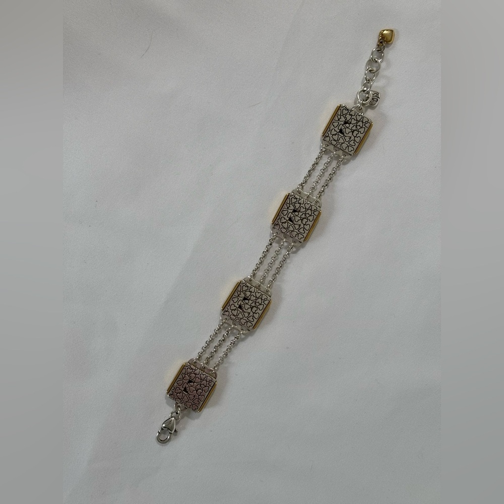 Brighton Vintage Gold Plate and Silver Plate “Live Love Laugh Dream”  Bracelet - Picture 6 of 6